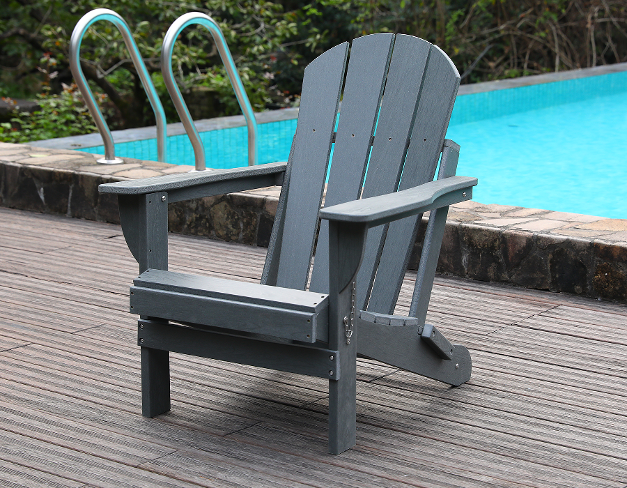 Krzesło Adirondack Frog z HDPE w kolorze Storm Grey — na każdą pogodę
