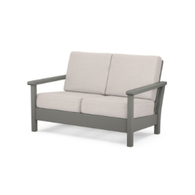 Szara, HDPE, podwójna sofa na każdą pogodę do użytku na zewnątrz